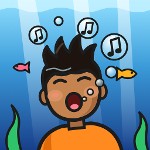 Indian under the water