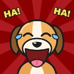 Laughing dog meme